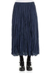 Royal Blue Crumpled Silk Bamboo Skirt 1