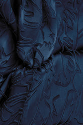 Royal Blue Devoré Feather Silk Scarf 4