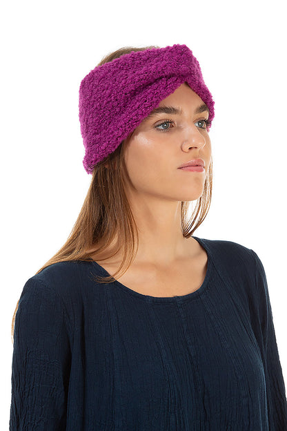 Royal Fuchsia Alpaca Wool Twist Headband