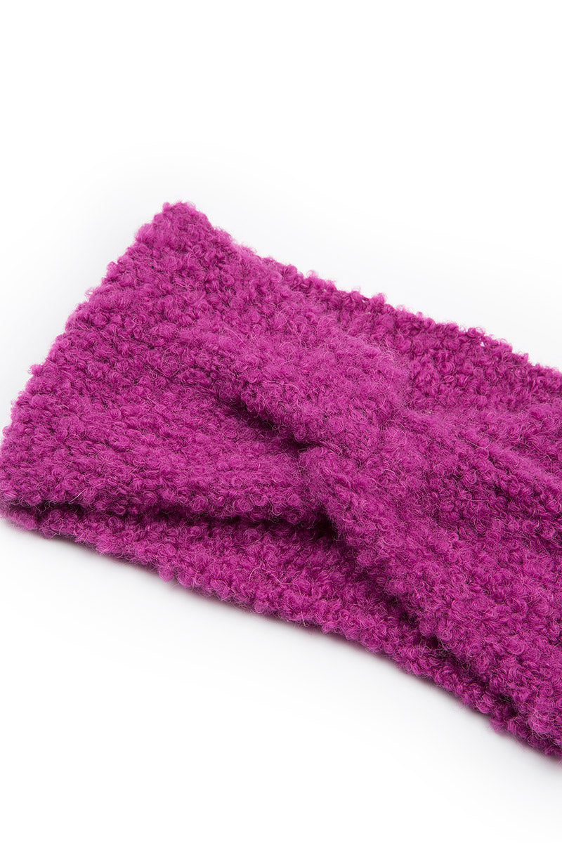 Royal Fuchsia Alpaca Wool Twist Headband