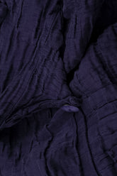 Royal Purple Crinkled Silk Linen Dungaree Dress 5