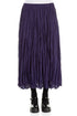 Royal Purple Crumpled Silk Bamboo Skirt 1