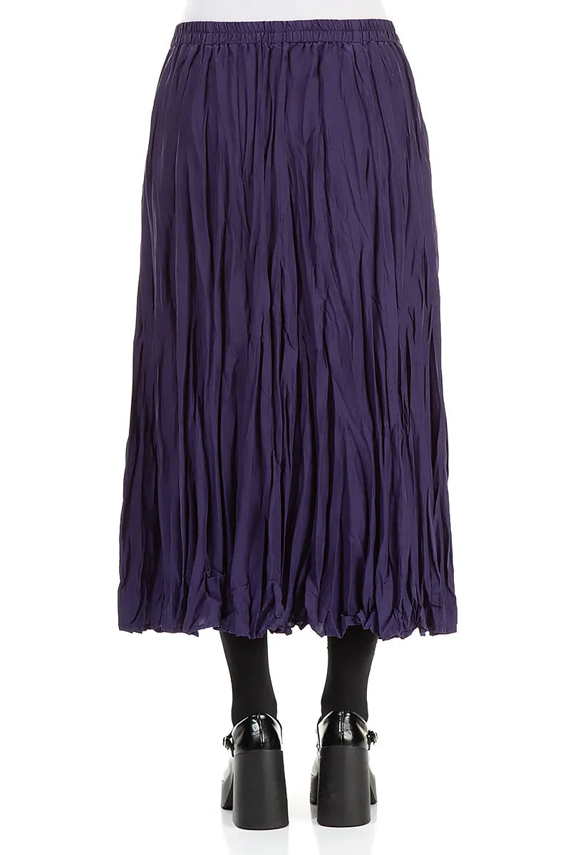 Royal Purple Crumpled Silk Bamboo Skirt 2