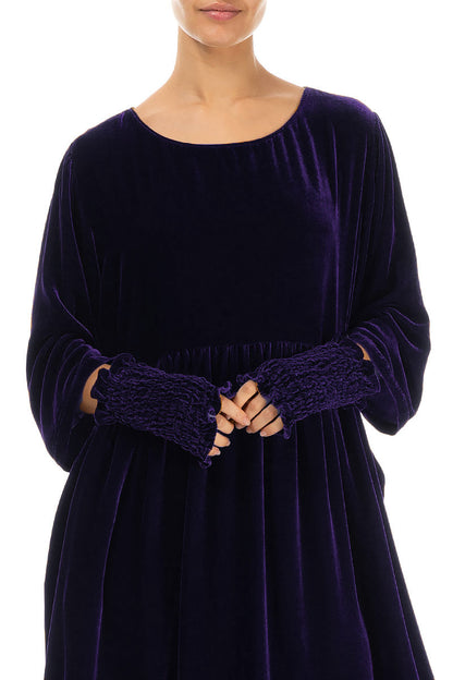 Royal Purple Silk Velvet Wristlets 3