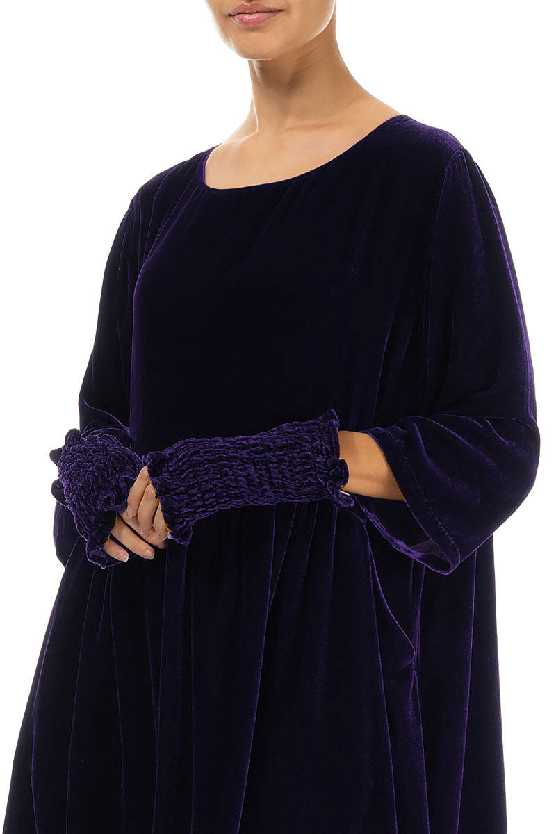 Royal Purple Silk Velvet Wristlets 1