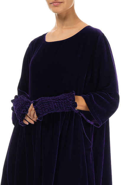 Royal Purple Silk Velvet Wristlets 1