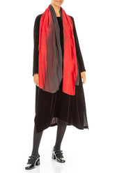 Ruby Mist Ombré Pure Silk Scarf 2