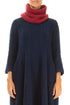 Ruby Red Knitted Wool Infinity Scarf 1