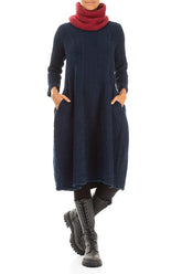 Ruby Red Knitted Wool Infinity Scarf 2