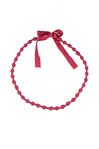 Ruby Silk Fine Bead Necklace