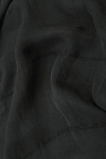 Ruched Black Silk Chiffon Skirt 5