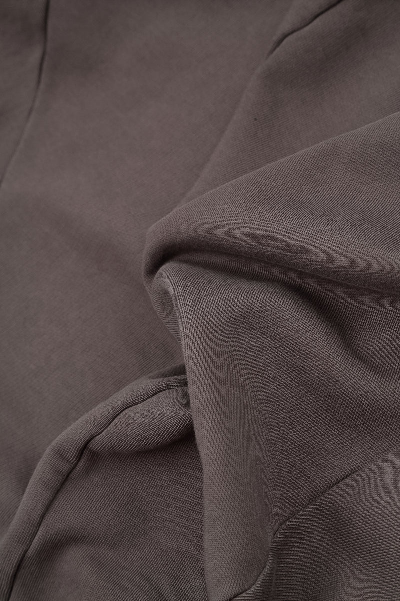 Ruched Forest Brown Cotton Dress 5