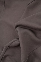 Ruched Forest Brown Cotton Dress 5