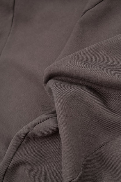 Ruched Forest Brown Cotton Dress 5