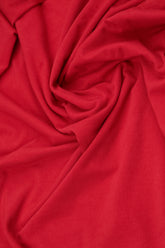 Ruched Front Cherry Red Cotton Blouse 5