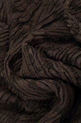 Ruched Hem Forest Brown Circle Silk Linen Trousers 5