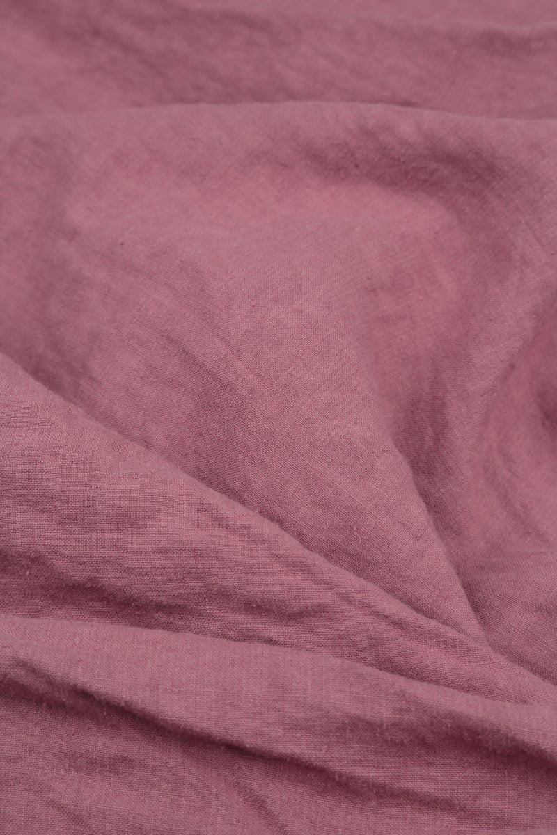 Ruched Mauve Pink Linen Dress 5