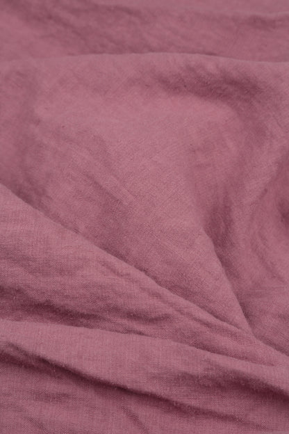 Ruched Mauve Pink Linen Dress 5