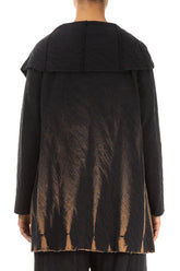 Ruffled Collar Tie-Dye Wavy Cotton Tunic 2