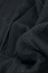 Ruffled Graphite Maxi Gauze Linen Skirt 4