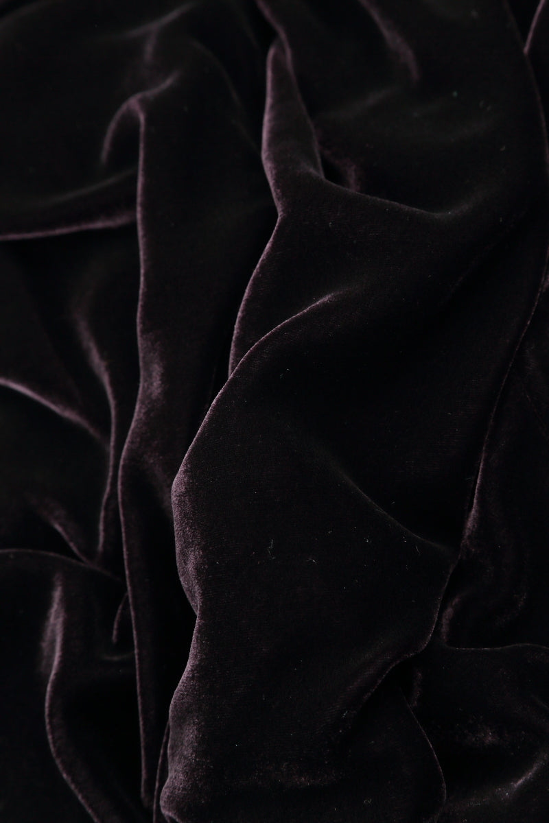 Ruffled Hemline Vintage Violet Silk Velvet Skirt 5