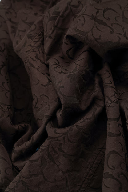 Balloon Ornamented Forest Brown Silk Cotton Skirt 5