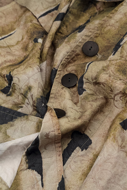 Short Terra Ornamented Silk Cotton Jacket 6