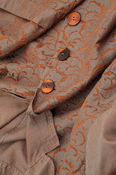 Ornamented Aged Copper Silk Cotton Jacket 5