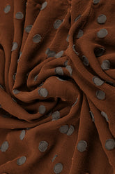 Layered Dotty Aged Copper Silk Dress 5