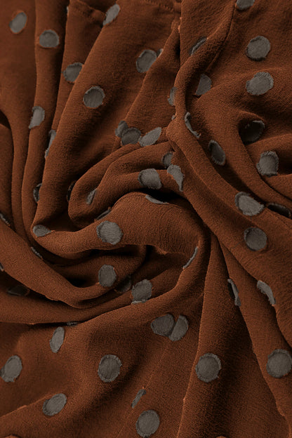 Layered Dotty Aged Copper Silk Dress 5