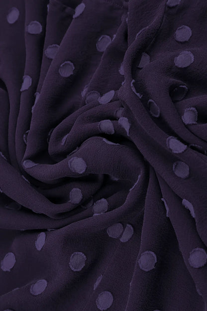 Layered Dotty Royal Purple Silk Dress 5