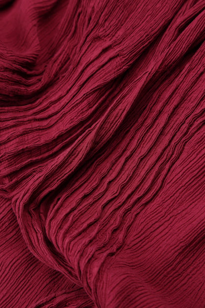 Romantic Ruby Silk Viscose Dress 5