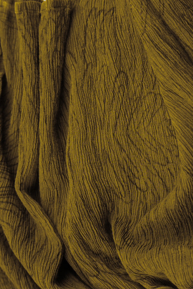 Olive Feathers Silk Viscose Shift Dress 5