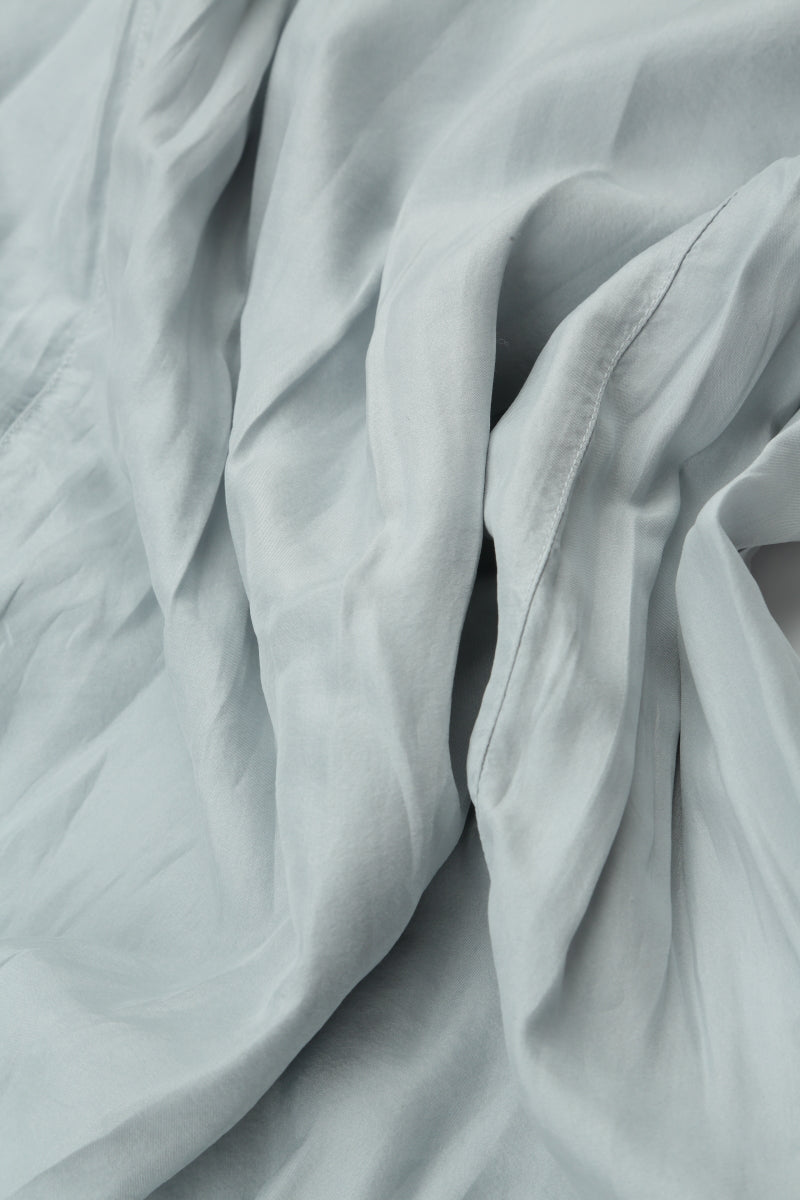 Silver Grey Crumpled Pure Silk Tunic 5