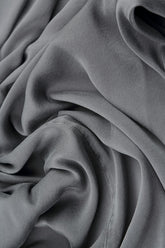 Sleeveless Longer Back Grey Silver Silk Top 5