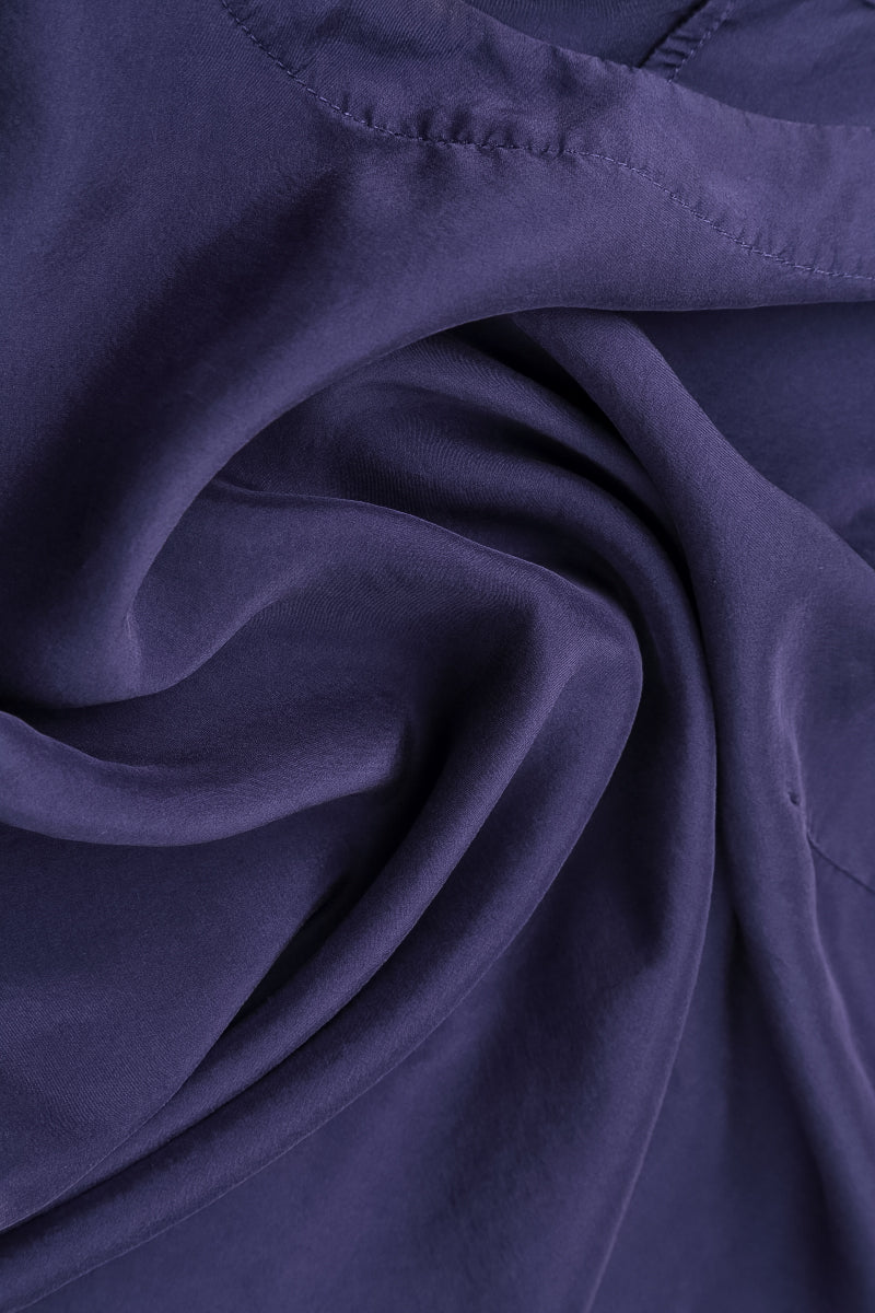 Round Boat Neck Royal Purple Silk Bamboo Top 5