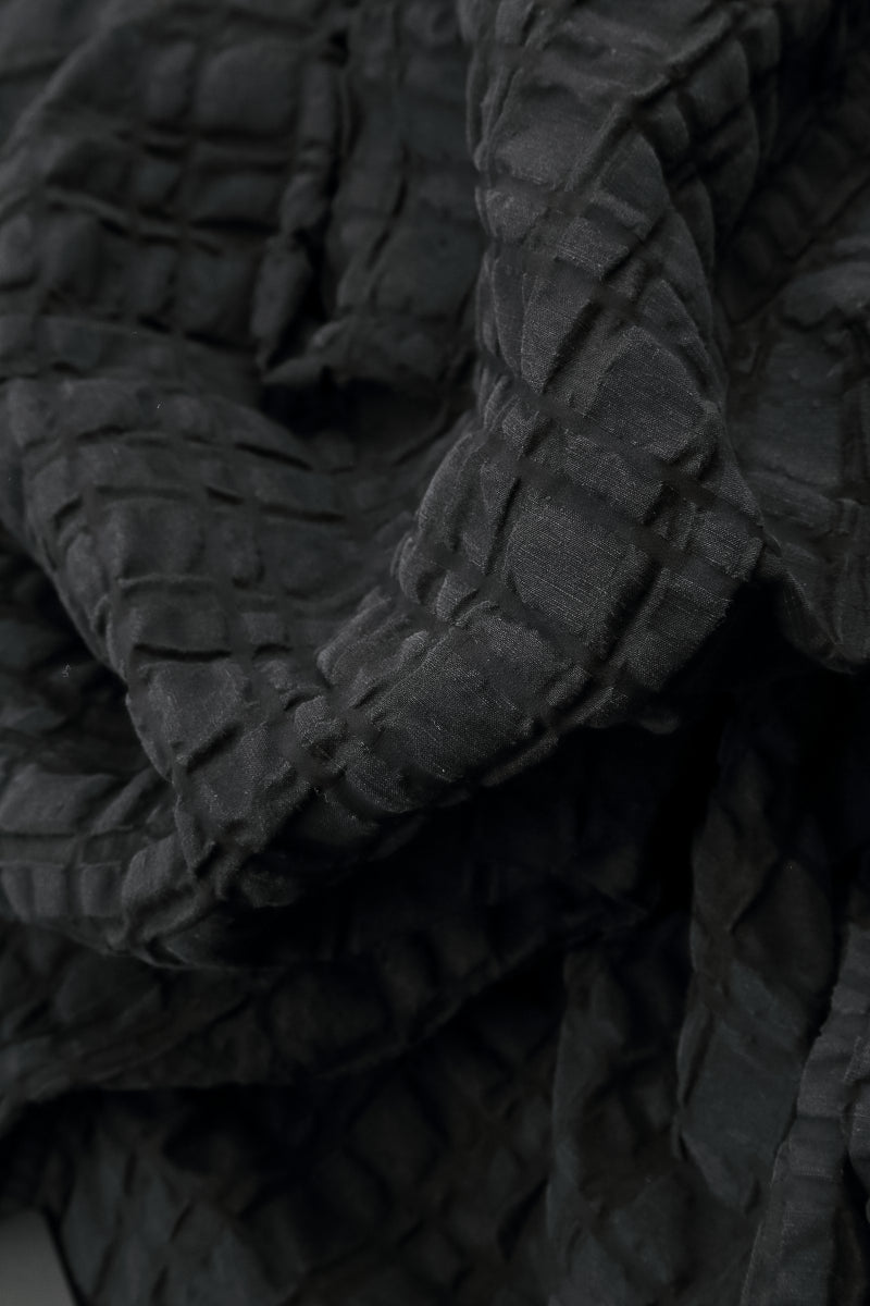 Black Checkered Linen Cotton Trousers 4