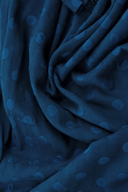 Dotty Royal Blue Balloon Silk Jacket 5