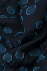 Flowy Royal Blue Bubbles Silk Jacket 5