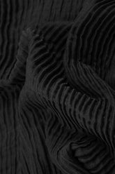 Cowl Neck Black Plissé Silk Blouse 5