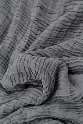 Cowl Neck Black Silver Plissé Silk Blouse 5