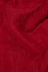 Loose Textured Cherry Red Silk Linen Shirt 5