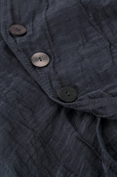 Short Crinkled Graphite Blue Silk Jacket 5