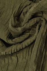 Two Pockets Crinkled Forest Mist Silk Linen Tunic 5