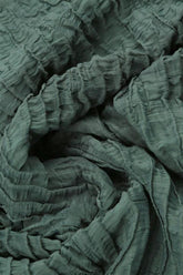 Sleeveless Crinkled Sage Silk Linen Tunic Dress 5