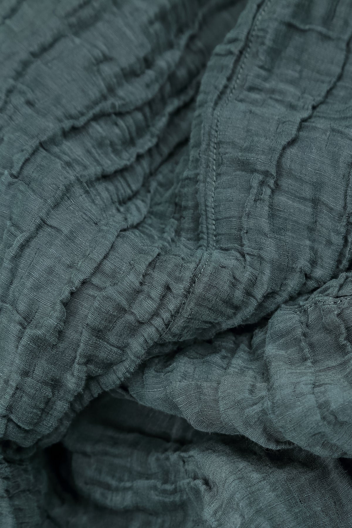 Balloon Slate Crinkled Silk Linen Skirt