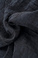 Cowl Neck Crinkled Slate Blue Marble Silk Blouse 5