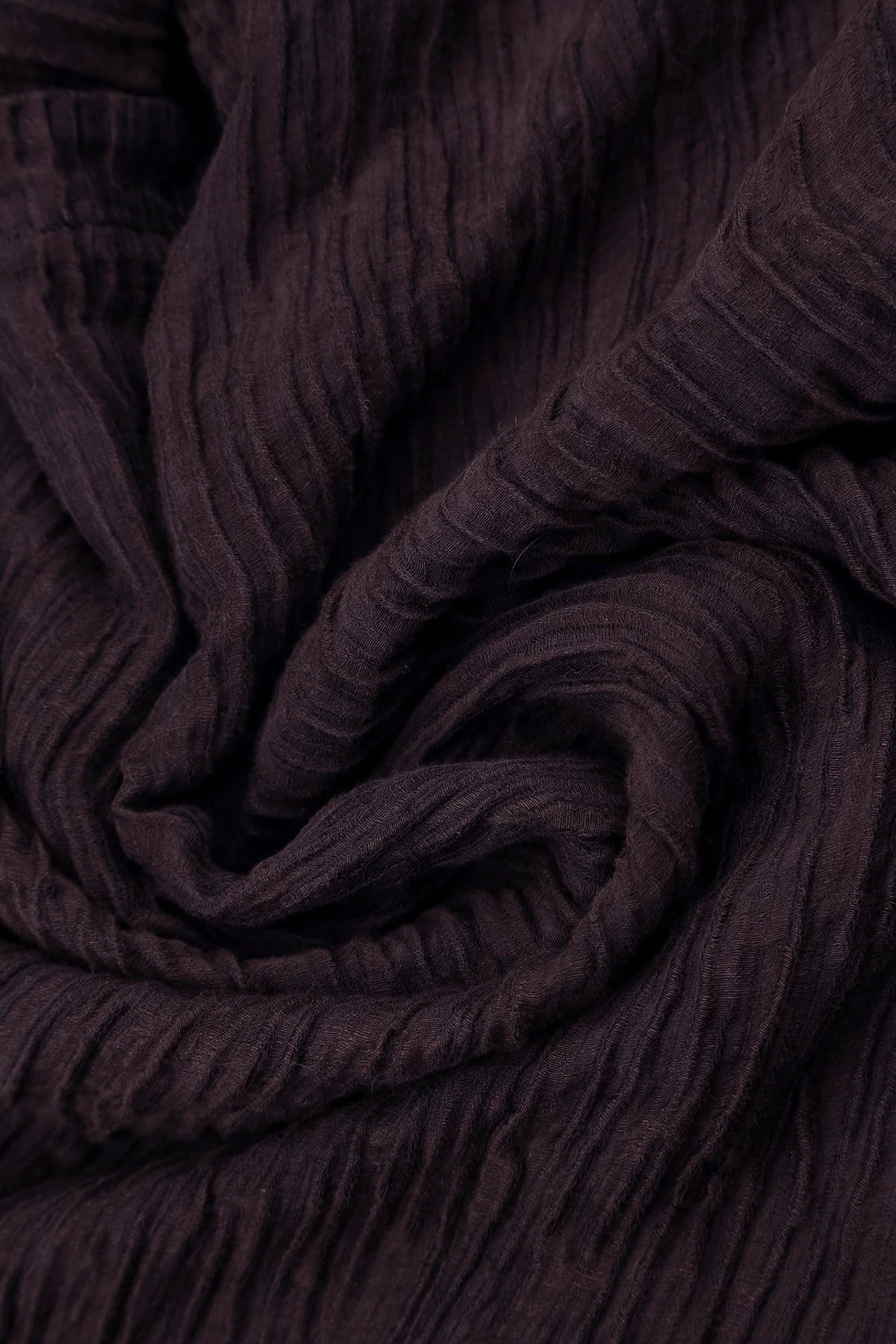 Flared Deep Plum Crinkled Silk Skirt 6