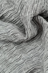 V-Neck Silver Crinkled Silk Tunic 5