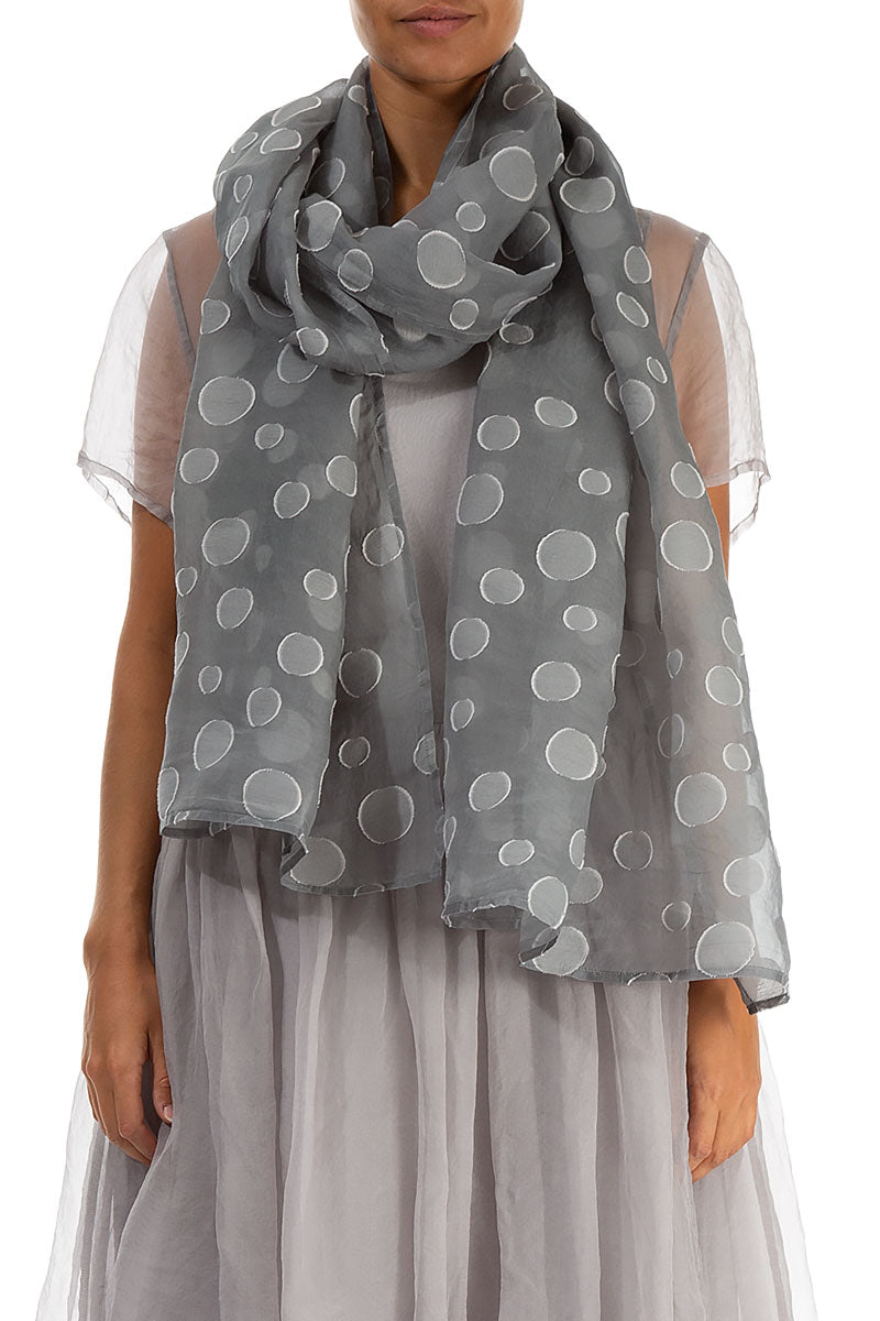 Sage Bubbles Silk Scarf